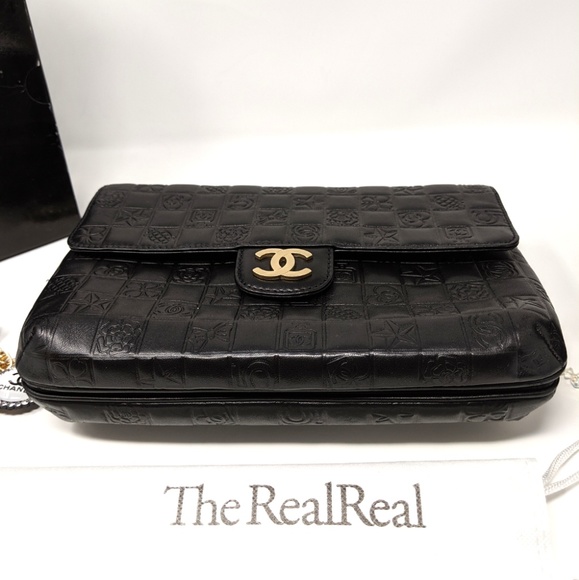🎉HP🎉CHANEL Black Precious Symbols Double Flap - Picture 6 of 8